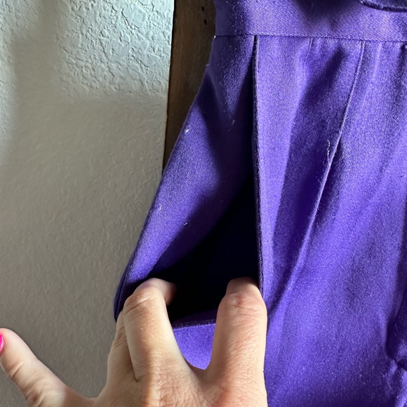 Smart Pants Vintage High Waist Stirrup Pants Purple Sz: 0 - Picture 3 of 5